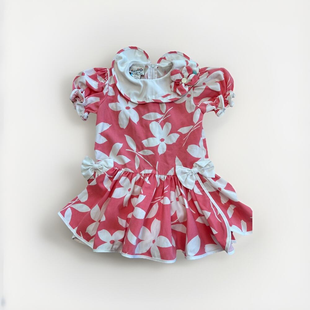 Baby‎ Togs vintage Floral Dress 3t Pink White Floral